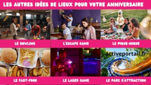 Autres idée de lieux pour fêter son anniversaire