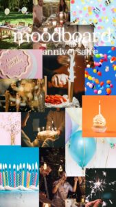 Le moodboard pour les anniversaires
